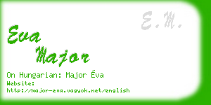 eva major business card